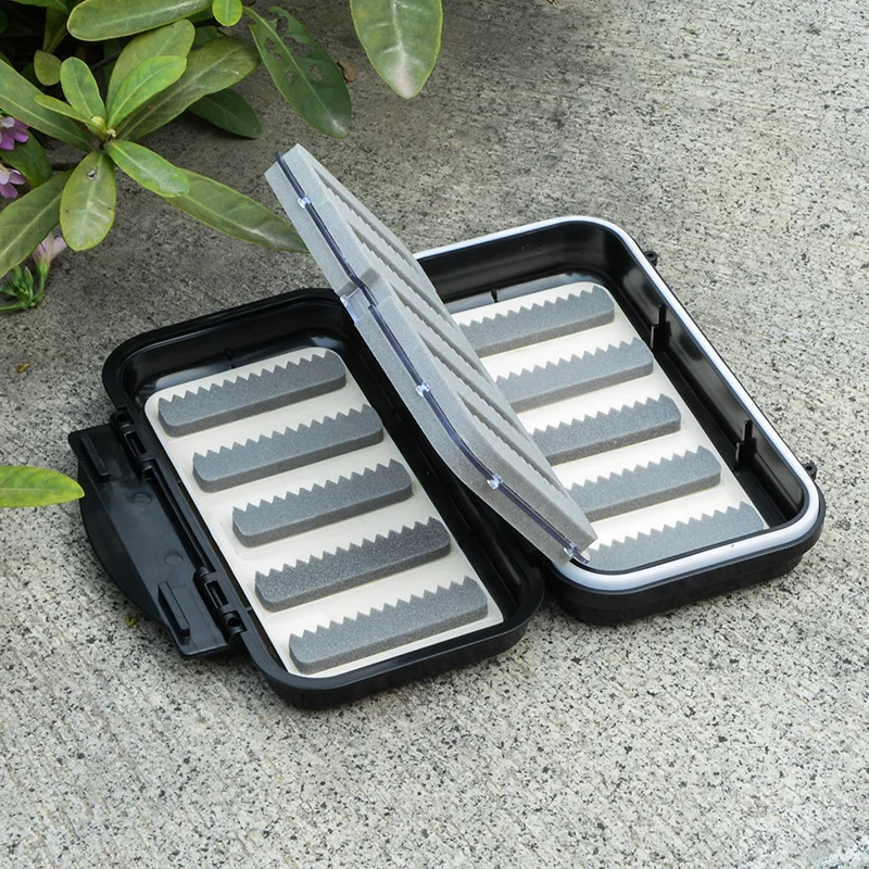 Waterproof Black Fly Fishing Tackle Box Plastic Fishing Tool Storage Box 6