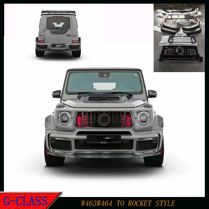 G Class W464 W463 Exhaust Tips Fit G63 G500 G550 Modified Rock Style Carbon fiber