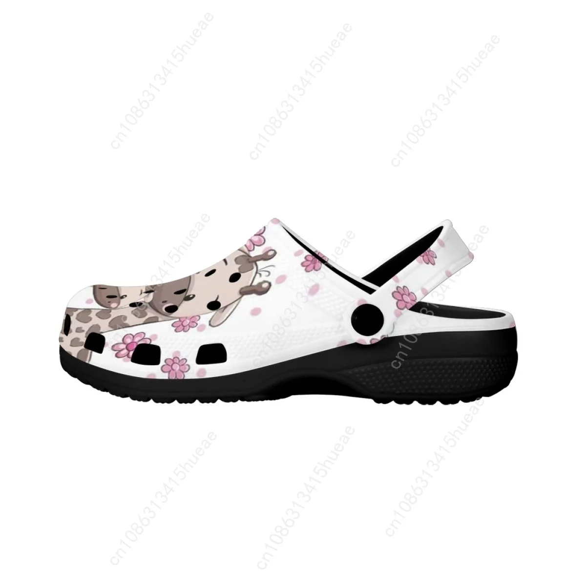 Cartoon Giraffe Floral Print Fashion Women Sandals High Quality Soft Sole Beach Clogs  Hole Slides Cozy Non-slip Garden Shoes
