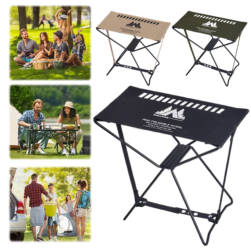 Portable Folding Stool Waterproof Mini Camping Stool High Load-Bearing Collapsible Travel for Hiking Backpacking