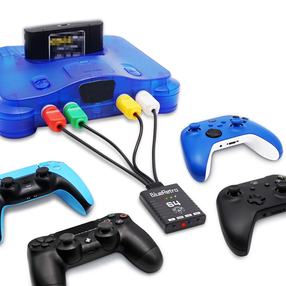 Retroscaler-blueretro Controlador de Jogo sem Fio Adaptador para Nintendo 64 Console N64 Suporte até Quatro - Image 4