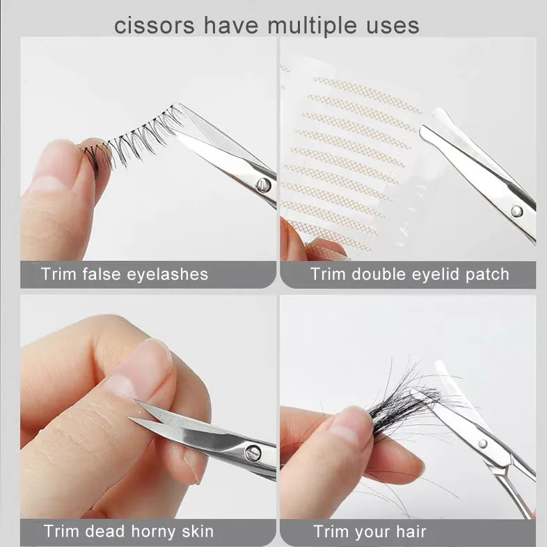 Eyebrow Scissors Eyelashes Nose Hair Trimmer Professional Eyebrow Scissors Nail Art Facial Hair Modification Beauty Makeup Tools 4