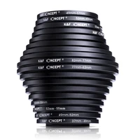 K&F CONCEPT 18 in 1 Filter Adapter Ring Set Camera Lens Step Up/Down Adapter Ring for Canon Nikon Sony DSLR Lens 37-82mm 82-37mm