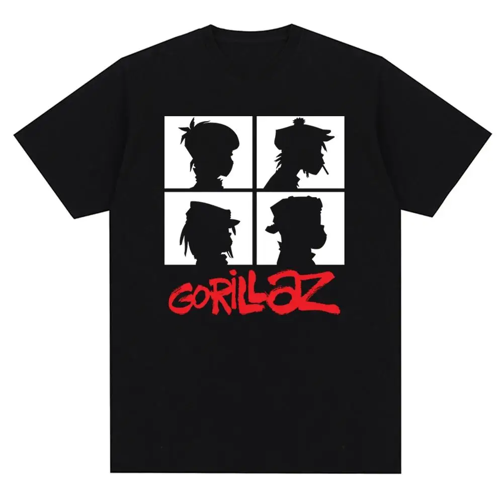 Music Band Gorillazs Punk Rock Print T Shirt 90s Casual Fashion Short Sleeve Plus Size T Shirt Unisex