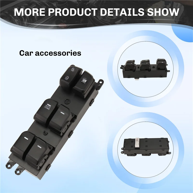 KIA SOUL 2014-2019용 신형 자동 창문 하강 메인 컨트롤 스위치 93570-B2010CA 93570B2000CA 창문 조절 버튼