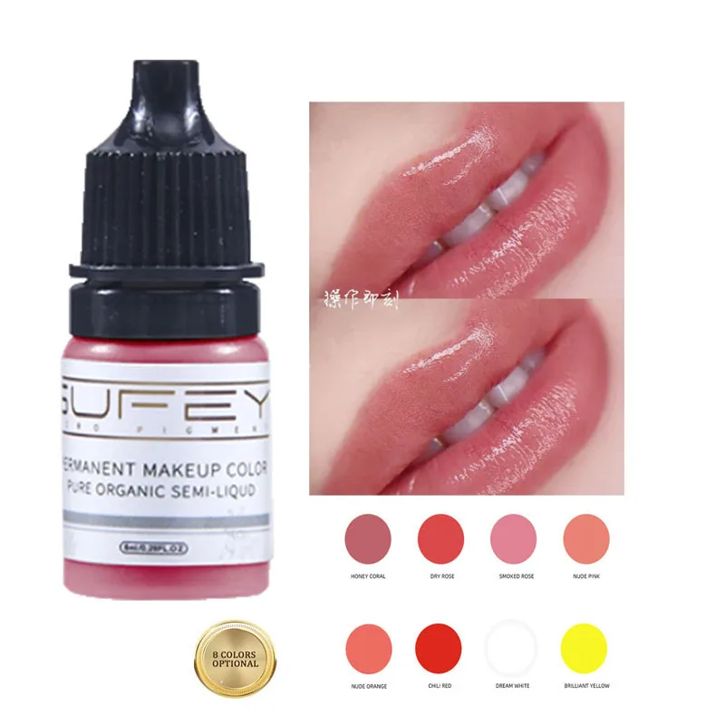 

5ml Tattoo Ink Pigment for micropigmentation lip Tint Eyebrow Eyeliner Microblading Pigments for Permanent Makeup Supplies