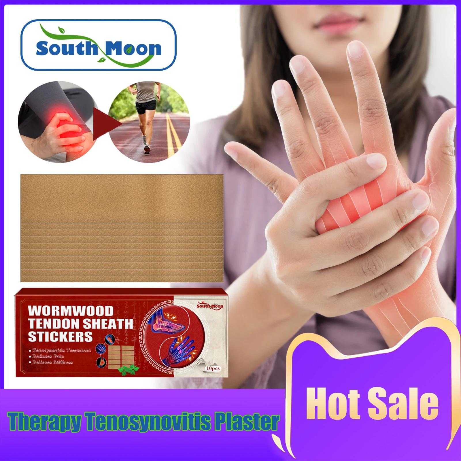 

Tenosynovitis Treatment Patches Hand Wrist Thumb Pain Relief Tendon Sheath Muscle Strain Anti Swelling Finger Arthritis Plaster
