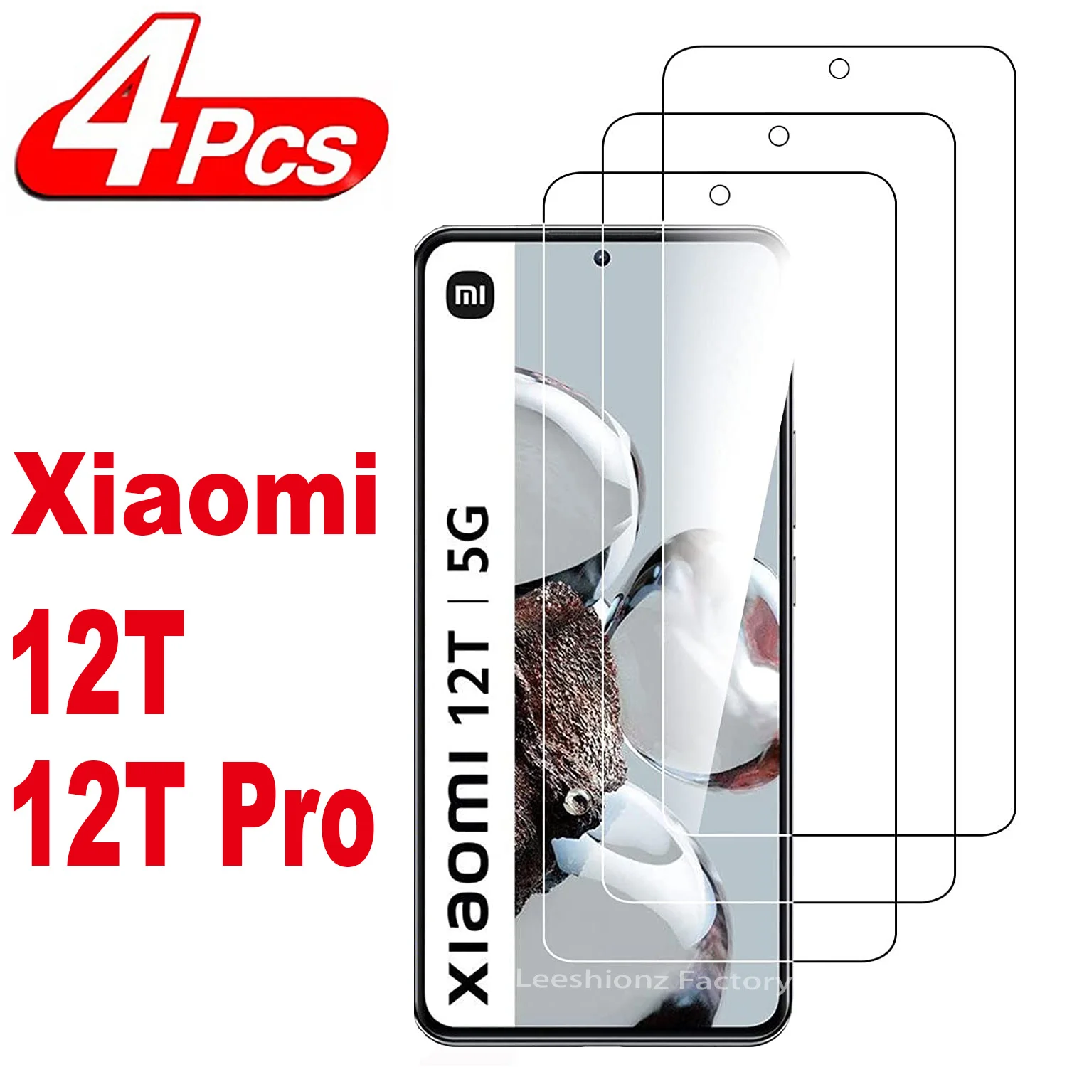 2/4Pcs Screen Protector Glass For Xiaomi 12T Pro Tempered Glass Film hd for xiaomi black shark 4 3 3s pro tempered glass screen protector on xiaomi blackshark 2 pro helo protective glass film 9h