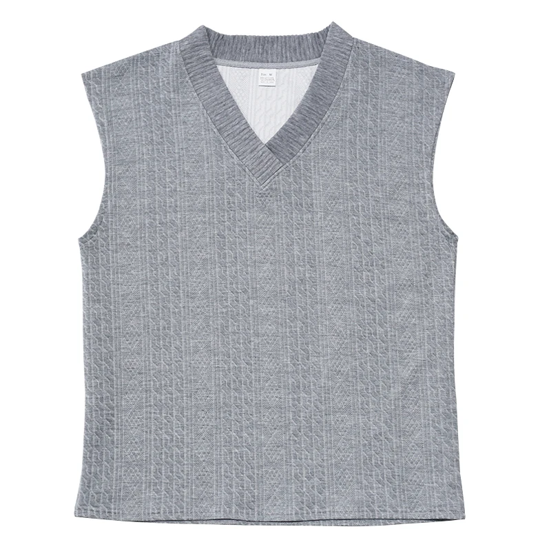 2024 Summer New Men's Set Quality Jacquard Knit Casual Sleeveless V-neck Vest Top Shorts Two-piece Men's Clothing Free Shipping S1d8c95590eea41d5837bced71678641b6