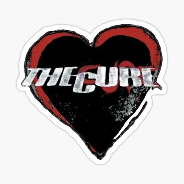 

The Cure Red Heart Sticker Shirt Concert 5PCS Stickers for Window Laptop Kid Home Print Art Bumper Living Room Funny