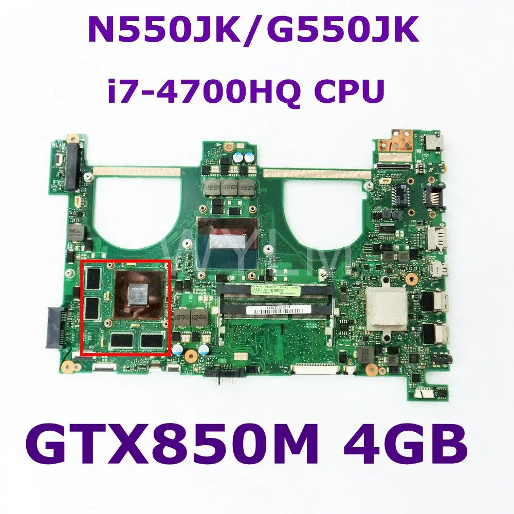 N550JK i7 4700HQ CPU GTX850M 4GB N15P GT A2 Mainboard REV 2.1 For ASUS