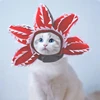 U6XB Pet Hat Costume Demogorgon Hat Props Headwear Soft Kitten Scary Flowers 3