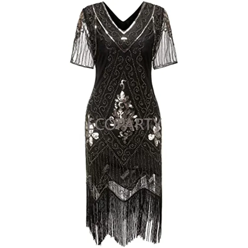 2023 New Spring 1920s Flapper Dress Great Gatsby Party Evening
