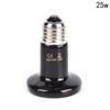 25W / 50W 75W 100W Pet Heating Lamp Black Infrared Ceramic Emitter Heat Light Bulb Brooder Reptile 3
