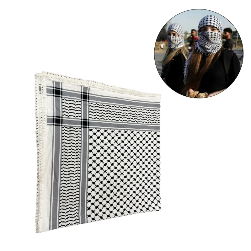 

Квадратный шарф с геометрическим узором «Шема» и десерт «Кеффия» Бандана с кружевной отделкой