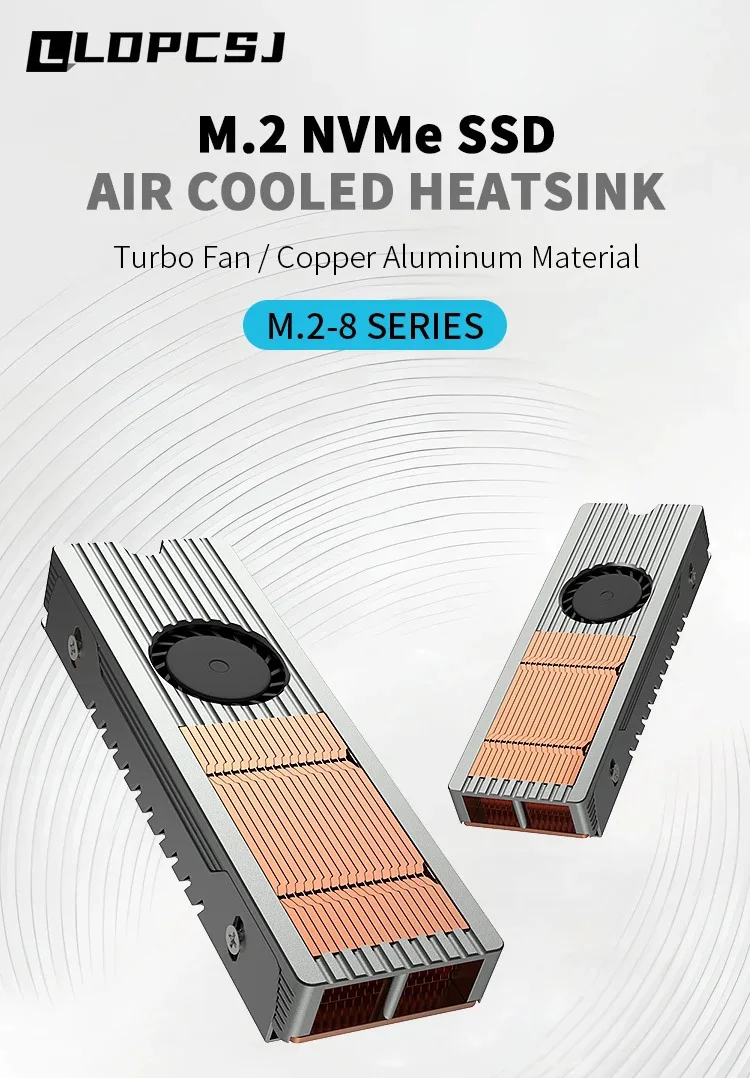 M.2 NVME SSD Cooler Built in High Speed Fan Hard Drive Radiator Cooling Vest 228