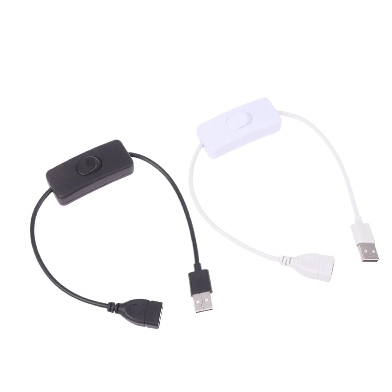1pc USB Switch Extension Cable Support Data Transmit And Power Supply With On/Off Power Switch For LED Strips, USB Devices