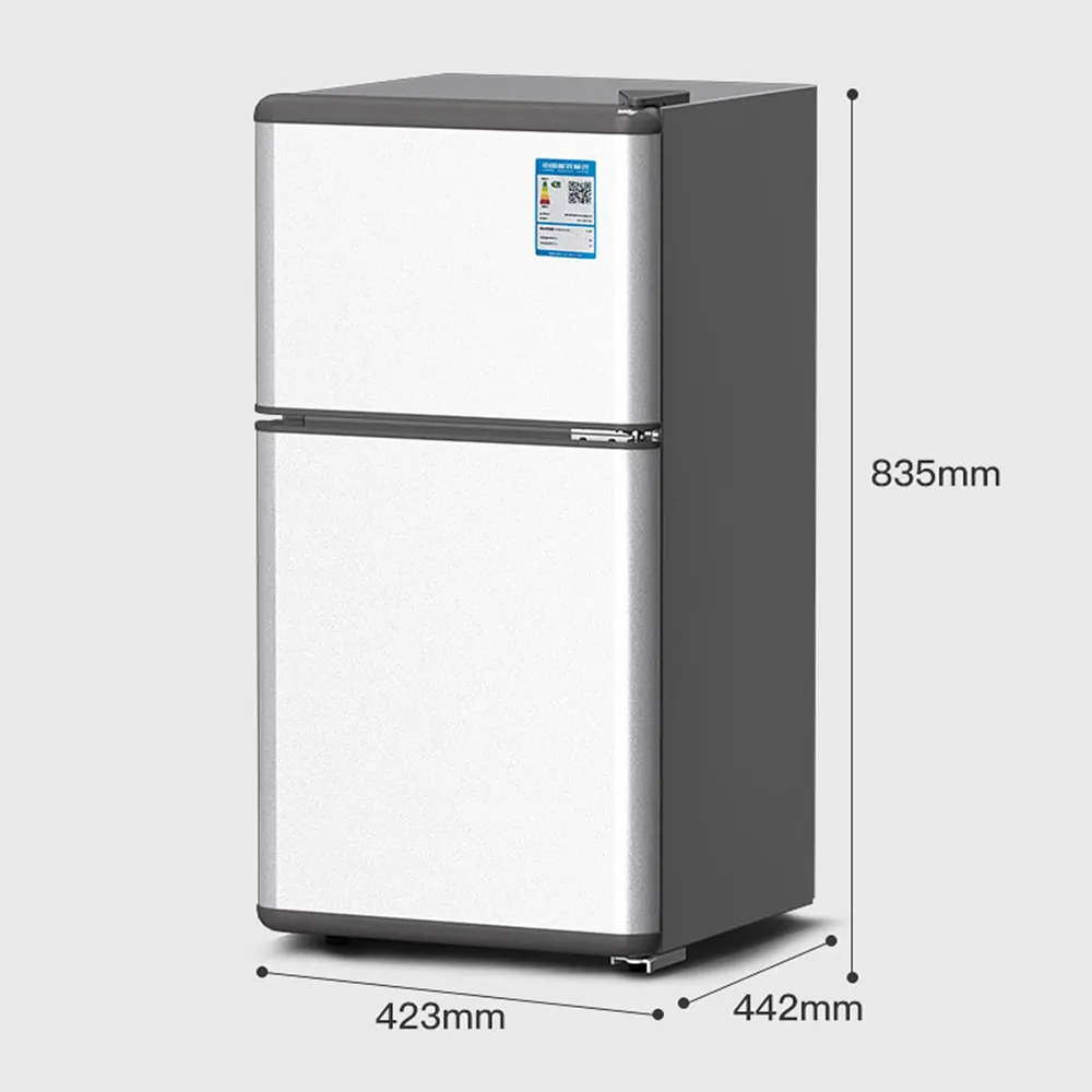 68L Household Small Dormitory Rental With Double Door Freezer Refrigerator Mini Refrigerator 0-18℃ Rapid Cooling BCD-68S138E