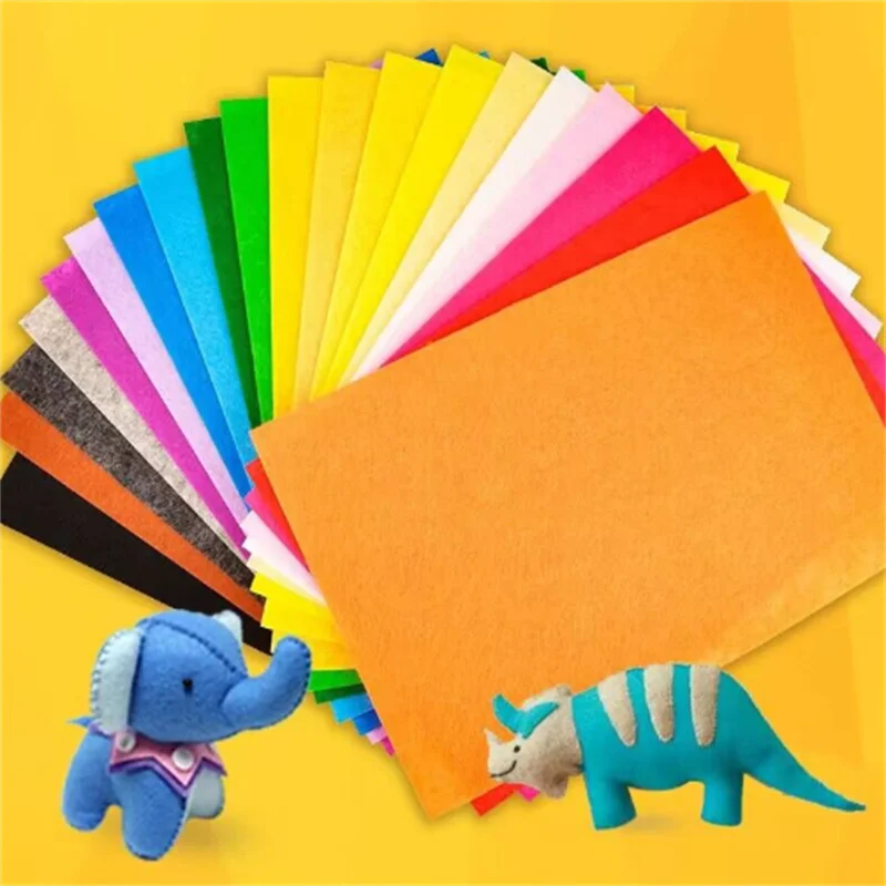 40Pcs 12x8 inches Felt Fabric Sheet 30*20cm Nonwoven Fabric Craft Felt Set for Children's Handicrafts DIY Sewing