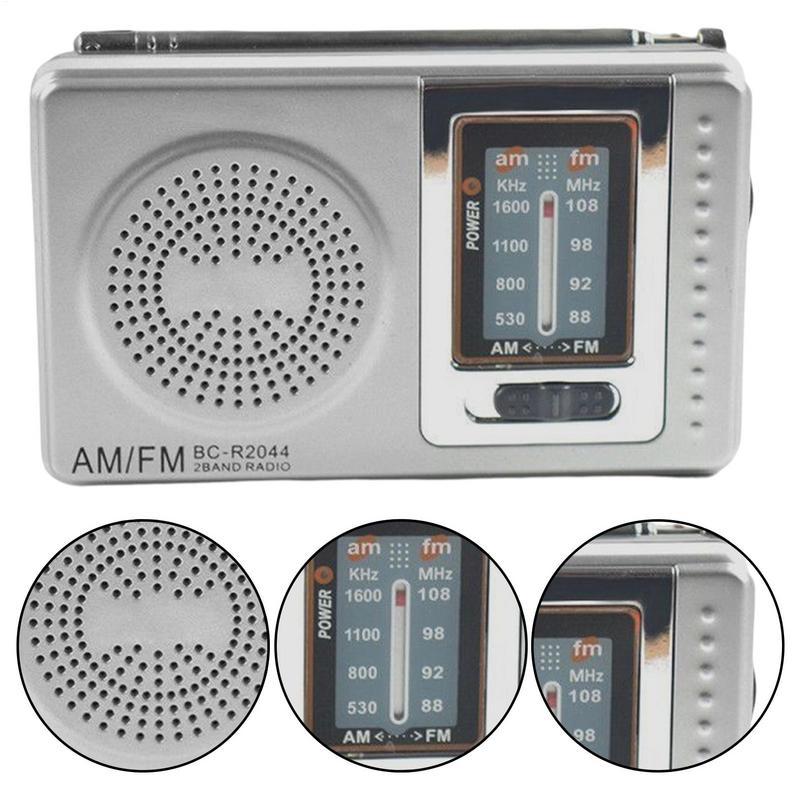 HOT Mini Radio AM FM Battery Operated Portable Radio Best Reception Longest Lasting For Running Walking Home Soundbox R2048