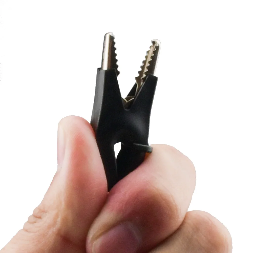 Dual Ended Crocodile Alligator Clips Test Connection Cable 8-12A Wire Cable with Insulation Clips 4mm Banana Plug 1m Test Leads multimeter test leads kits