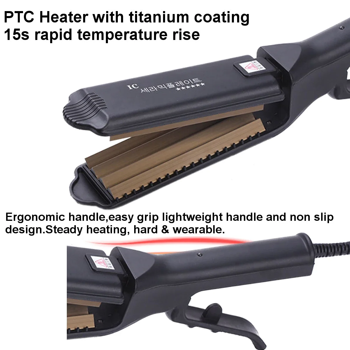Ceramic Crimper Iron For Fluffy Hairstyle Curling Iron Corrugation Plate Crimper Hair Irons Anti Static Hair Crimping hair curler,hair iron