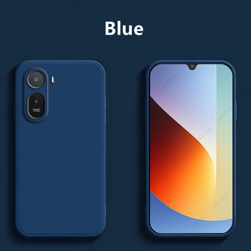 Liquid Silicone Phone Case - Sleek Protective Back Cover in Black