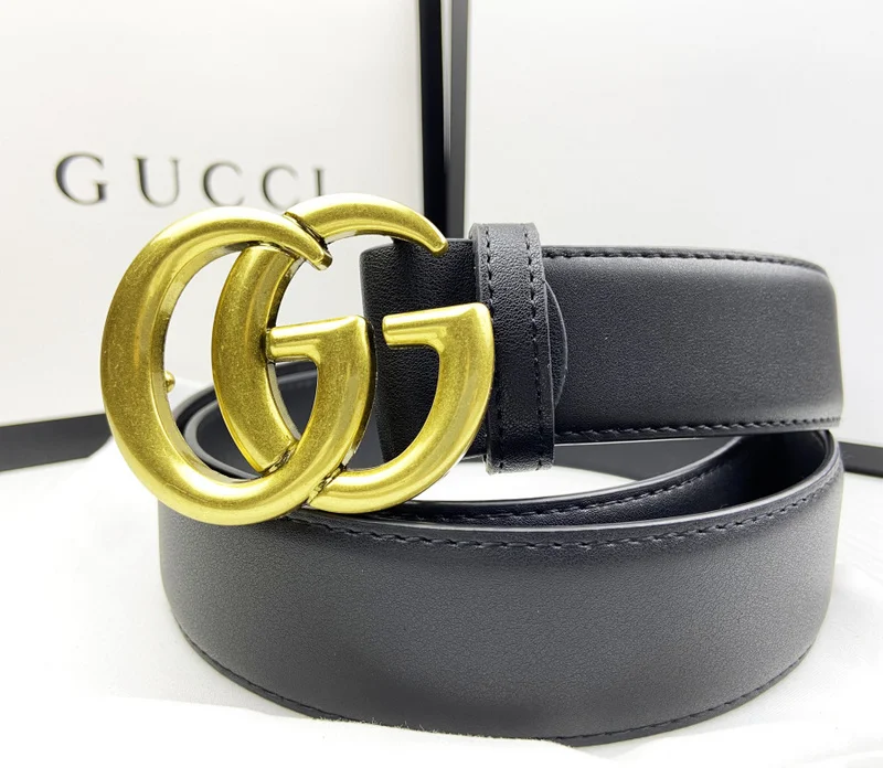 

New With box Women Fashion Leather Belt Buckle Belts Women and men Waist Belt Thin Black Buckle Leather Belt G161