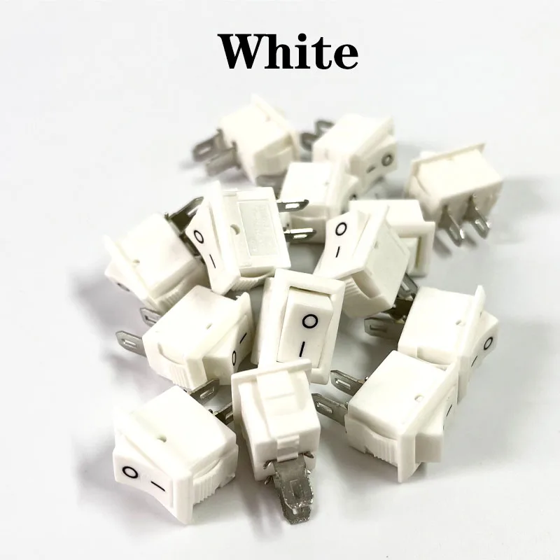 SPST Rocker Switch 15Pcs–250V 3A AC Mini Power Switch,10x15mm Snap Mount On Off Toggle for Electronic Devices,Equipment