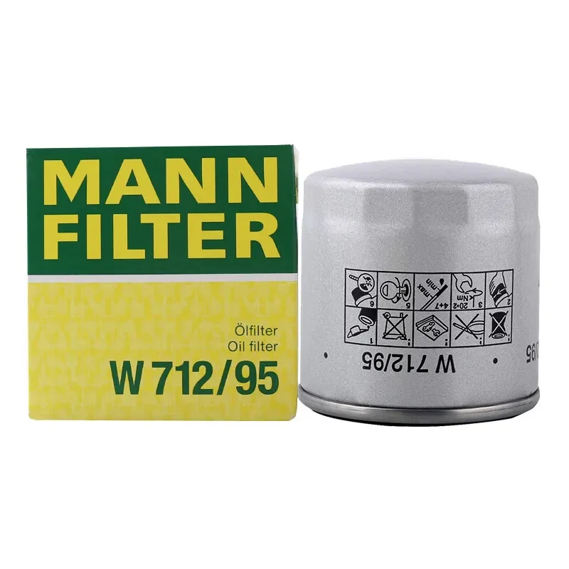 MANN FILTER-filtro de aceite W712/95 para Volkswagen, Polo, Golf, t-cross, Jetta UP Tiguan AUDI SKODA Octavia SEAT Leon III L04E115561