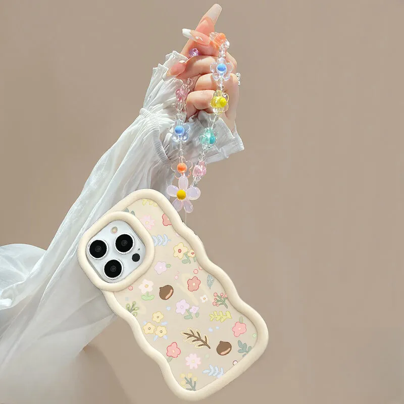 Floral Bracelet Chain Wave TPU Phone Case Cover
