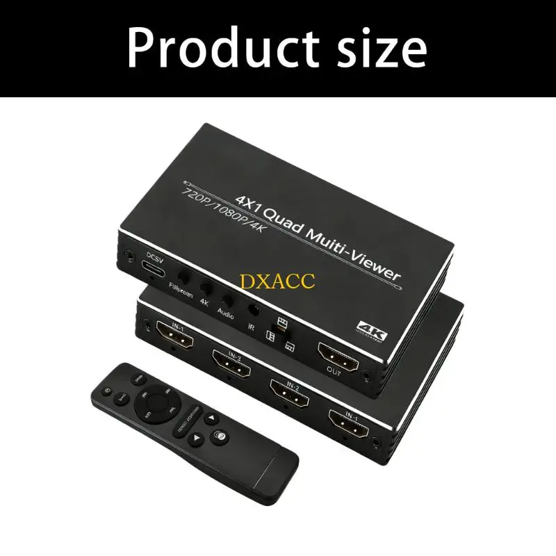 회의장용 원활한 4 in 1 전환 알루미늄 쉘을 지원하는 DXAC 고성능 HDTV 스위처