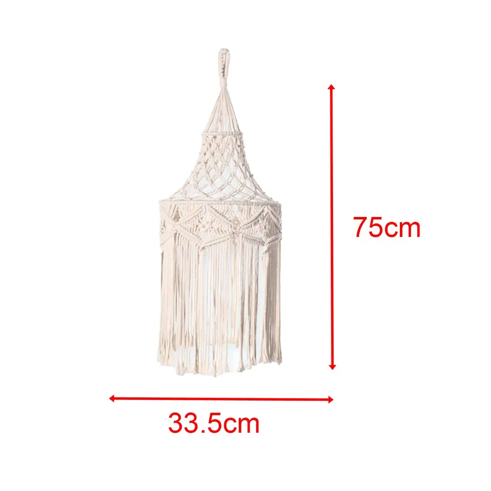 Dytabepl Abat-jour En Macramé - 100 X 30 Cm - Pour Bureau