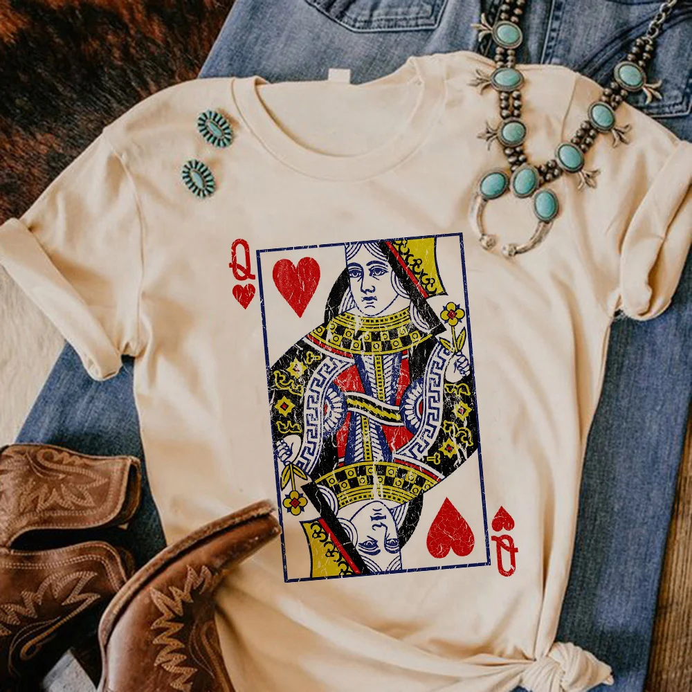 

Poker Shirt top women designer harajuku anime Tee female y2k streetwear clothing