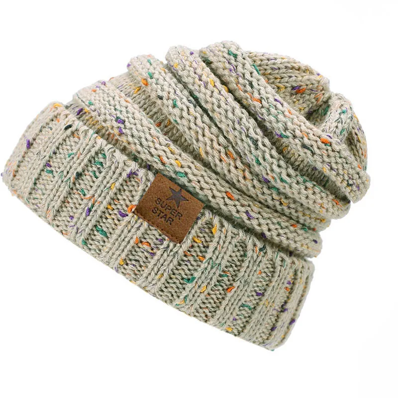 Merk superster caps dame warme winter voor dames meisjes gebreide muts dikke dames Skullies mutsen_voghion.com