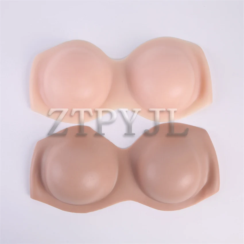 Female Breasts Silicone Strapless Concave Bottom Fake Breasts Female Anchor Fake CD Disguised Breast
