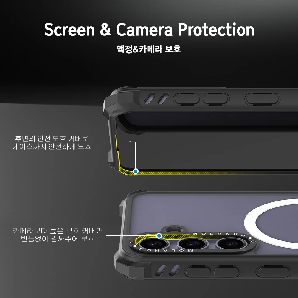 MOLANCANO Magnetic Phone Case for Samsung Galaxy S24 23 22 21Plus Ultra Clear Cover Compatible with MagSafe Full Body Protective