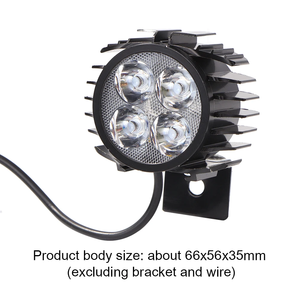 Faro LED Per Bici Elettrica Tbest, Tensione DC12-72V, Con Spina SM, In ABS, 55x53x69mm