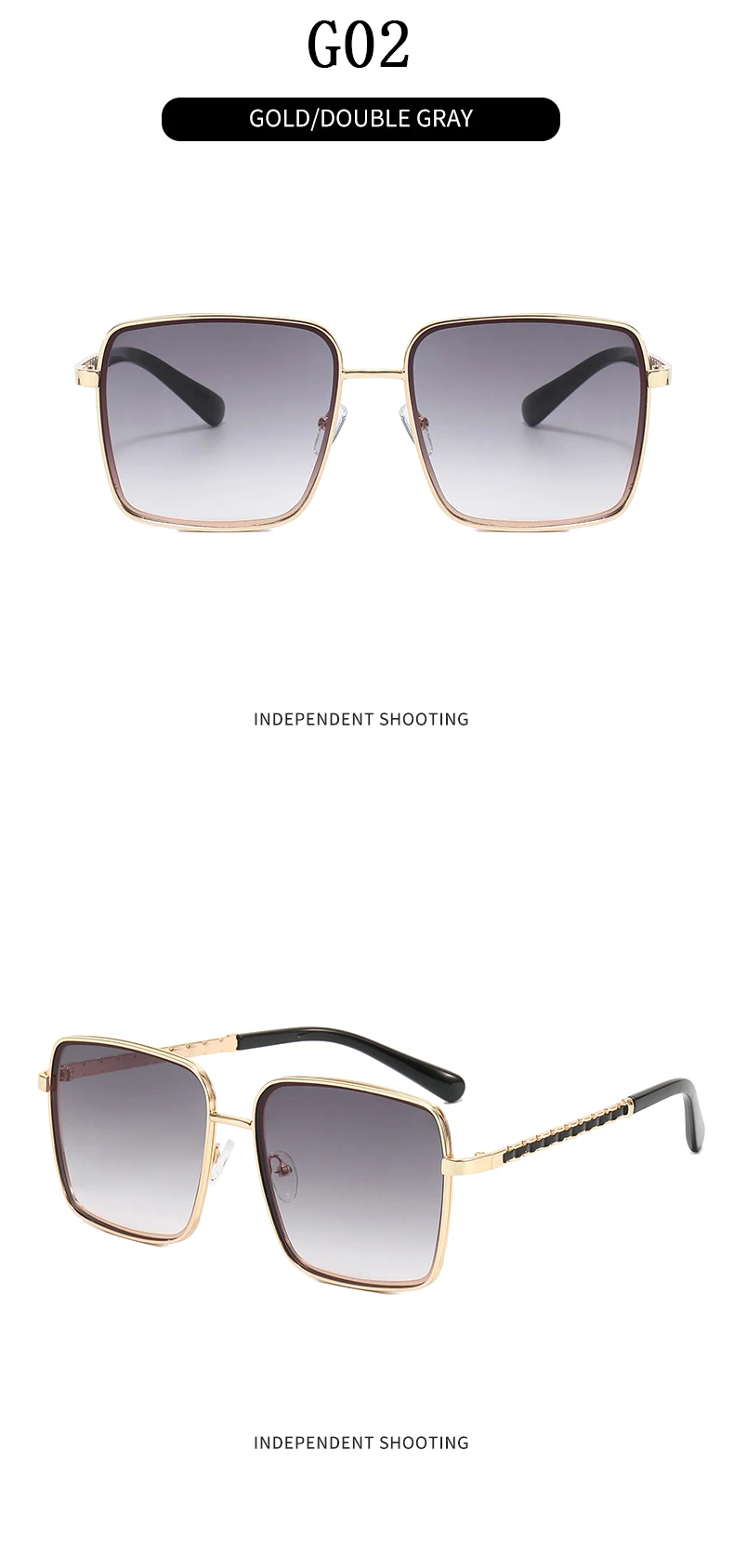 Óculos de sol femininos quadrados oversized vintage_voghion.com
