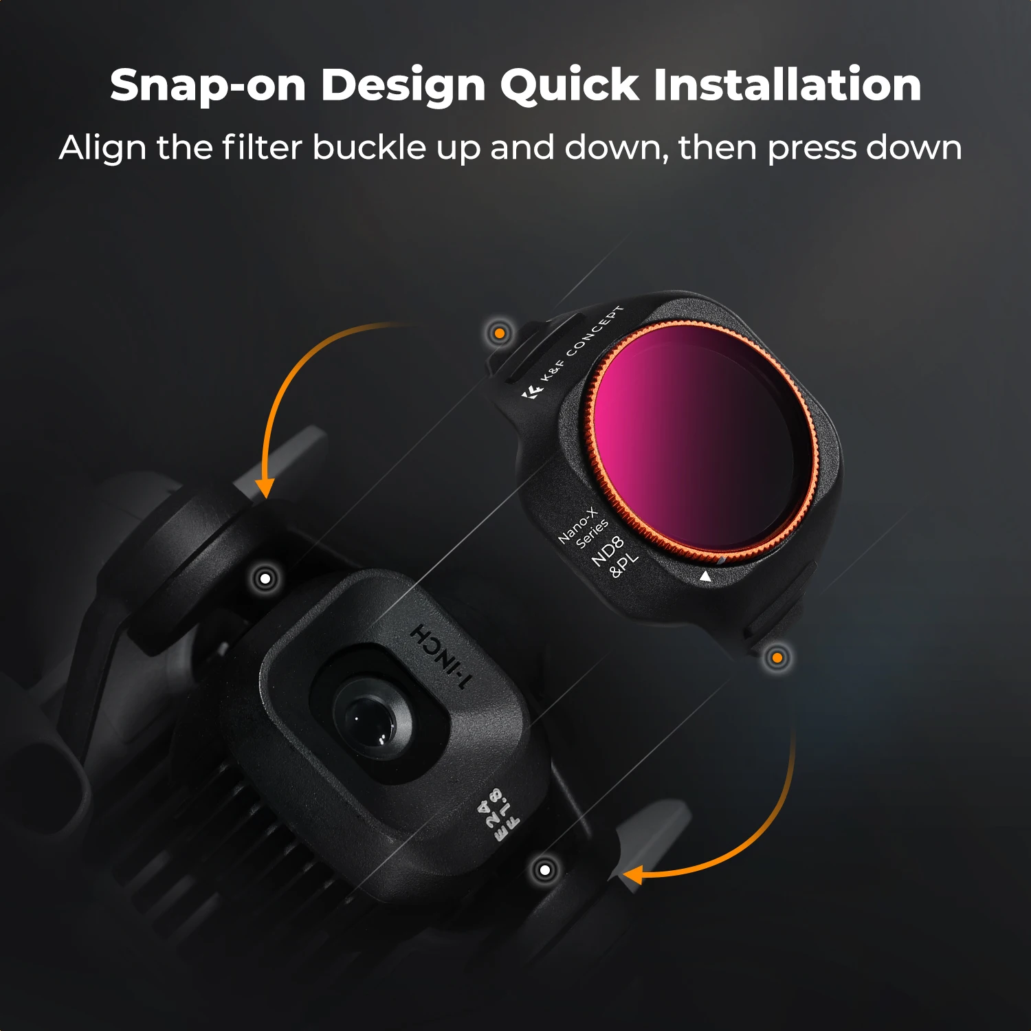 K&F Concept Kit 2-en-1 ND/CPL pour DJI Mini 5 Pro - 6 Filtres