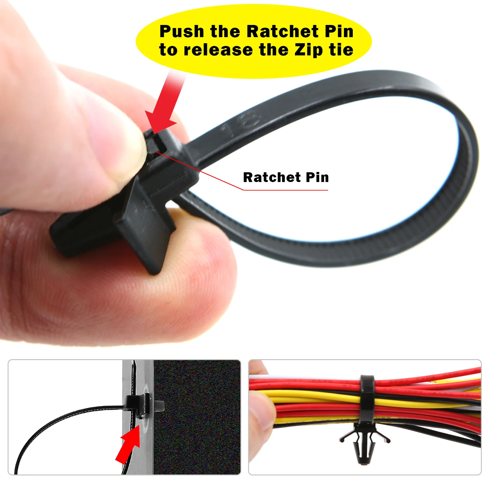 Car Wire Harness Fastener Cable Clamp Clips Cable Ties Management Organizers Corrugated Pipe Route Fixed Retainer Car-styling