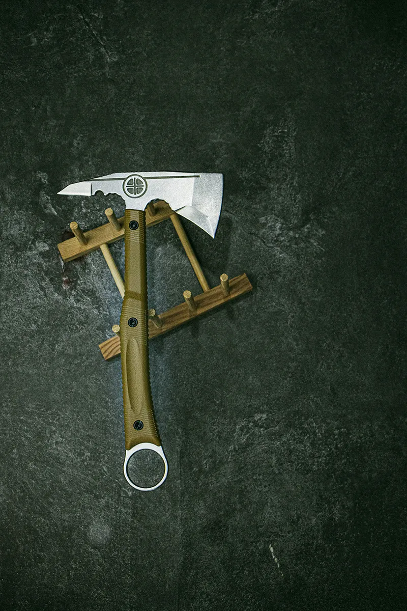 PSRK Bushcraft Axe Full Tang 9cr18mov Blade G10 Handle Outdoor Camping Hunting Survival Tactical Utility EDC Tool K Sheath 3