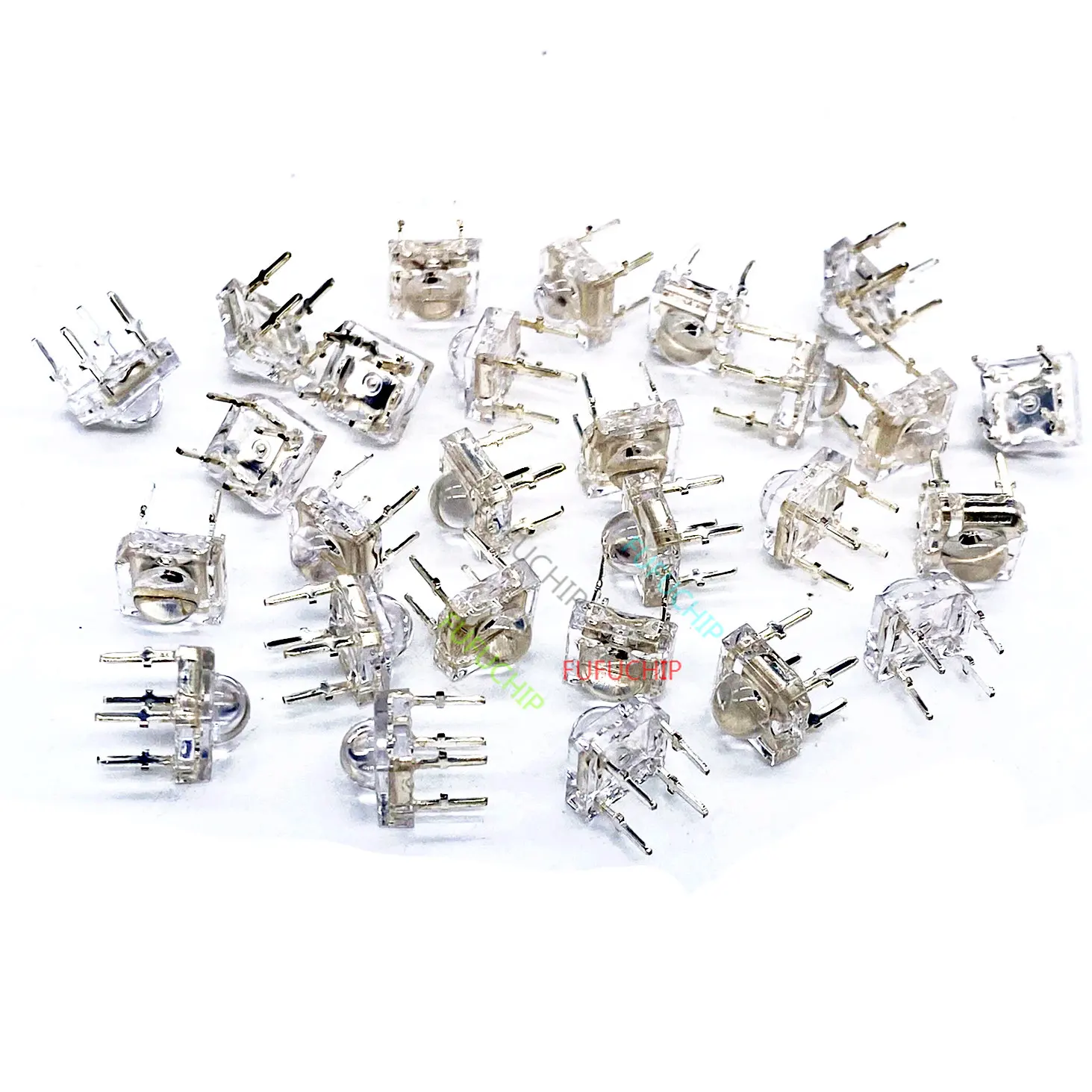 50 Pz 5Mm F5 Piranha Led Bianco Rosso Arancione Ambra Trasparente 5Mm Led Diodo A Emissione Luminosa-Diodi 4-Pin Piranha Led Diodos Luminosità