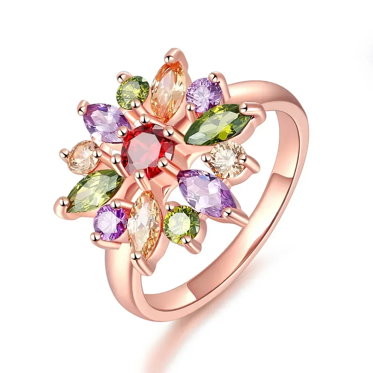 

Коллекция 2023 Сентябрь, классическое элегантное овальное Радужное цветное циркониевое кольцо для женщин, ювелирные изделия для помолвки и свадьбы