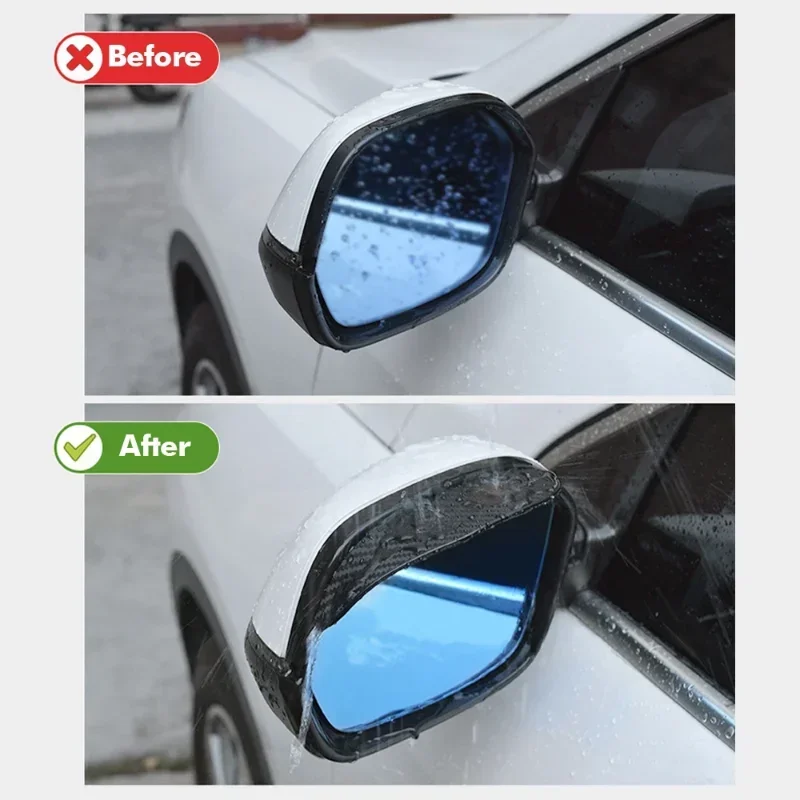 Auto Mirror Accessories Car Rearview Mirror Rain Eyebrow Carbon Fiber Sun Visor Shade Protector Clear Vision