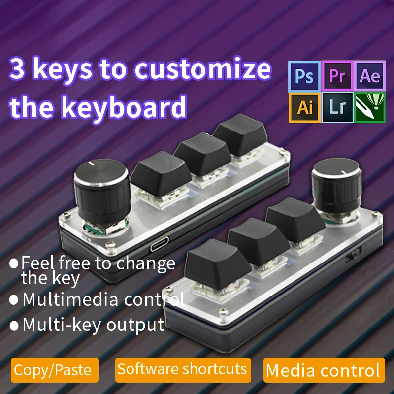 3 Keys Custom Keyboard Shortcut Keys Copy and Paste Office Custom Key