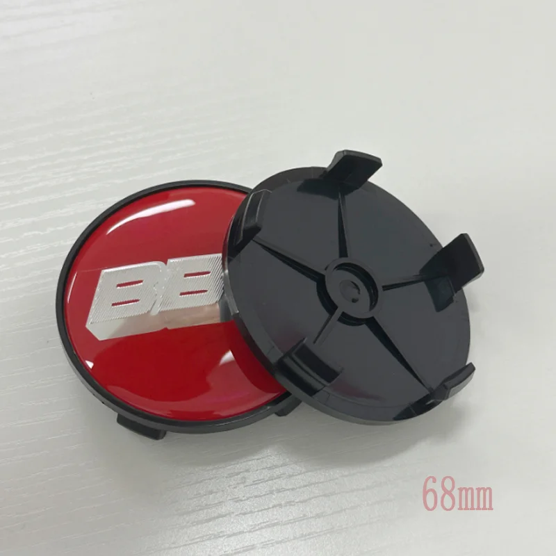4 Pz/Set 68Mm Rosso Argento Per Bbs Logo Badge Emblem Auto Styling Wheel Center Hup Cap Car Retrofit Accessori Auto Decorativi