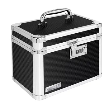 Vaultz Combo Lock Storage Box, Black, Medium Density Fiberboard 4