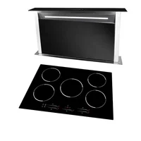 90CM Built in Lifting Range Hood Energy Saving Super Quiet Island Kitchen Cooker Hood Downdraft Black Stylish 2