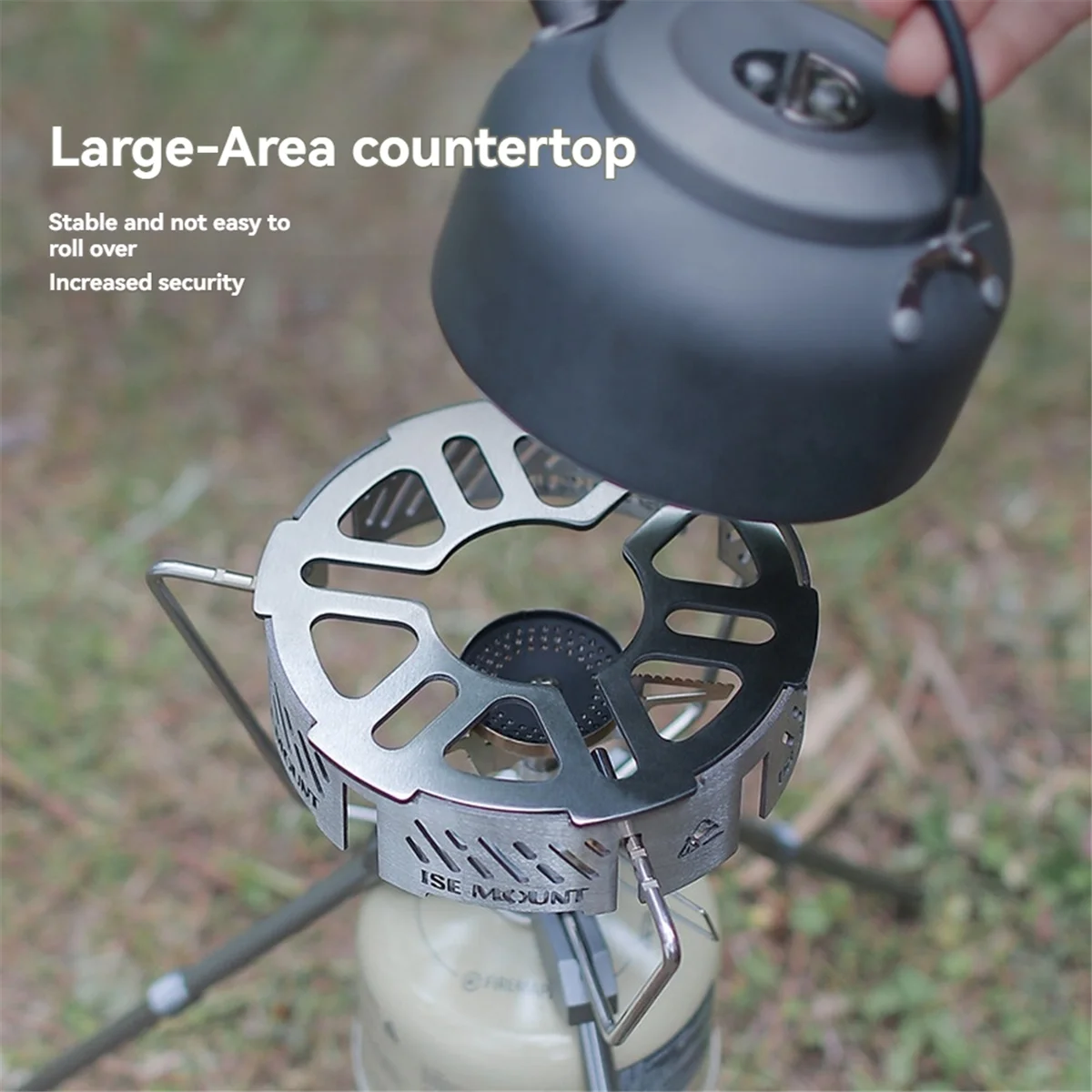 BAAU Windproof Screen Stainless Steel Cassette Stove Windproof Ring High-Temperature Resistant Camping Picnic Cooking Part